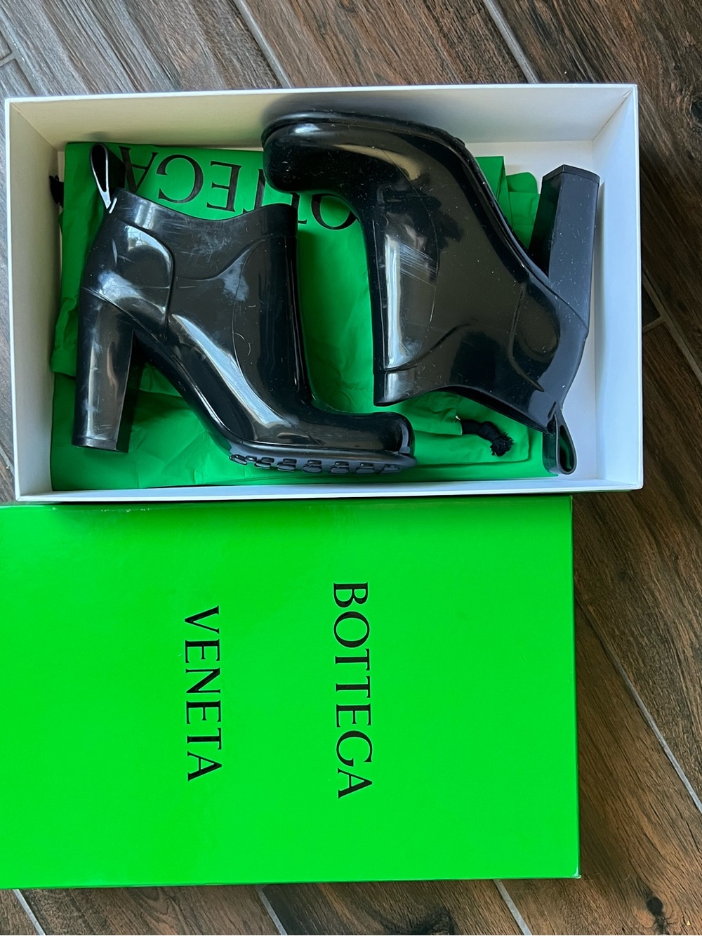 Bottega Veneta Shine Rubber Bootie
